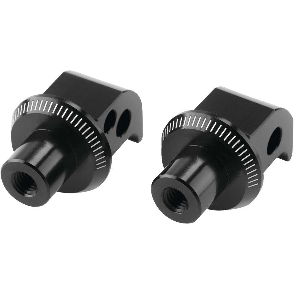 Puig Adventure Footpeg Adaptors Black Rear - 6357N