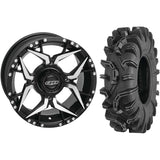 Set of 2 Mounted Wheel and Tire Kit Wheel: 14x7 4+3 4/156 Tire: 27x10-14 6 Ply