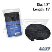 WSM 1/2'' x 15' Nylon Black Dock Line 1000-1215BK