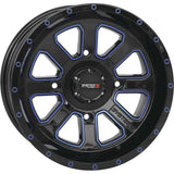Rueda System 3 ST-4 de aluminio negro brillante/azul 20x6,5 4/156 4+2,5 (+10 mm)
