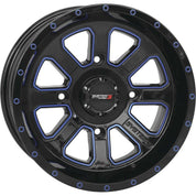 System 3 ST-4 Aluminum Gloss Black/Blue Wheel 14x7 4/137 4+3 (+10mm) 14S3-4137B
