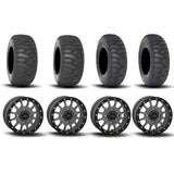 System 3 SB-5 Beadlock Gun Metal Grey 15" Wheels And SS360 Sand/Snow Tires [32x10-15] ,[32x12-15]
