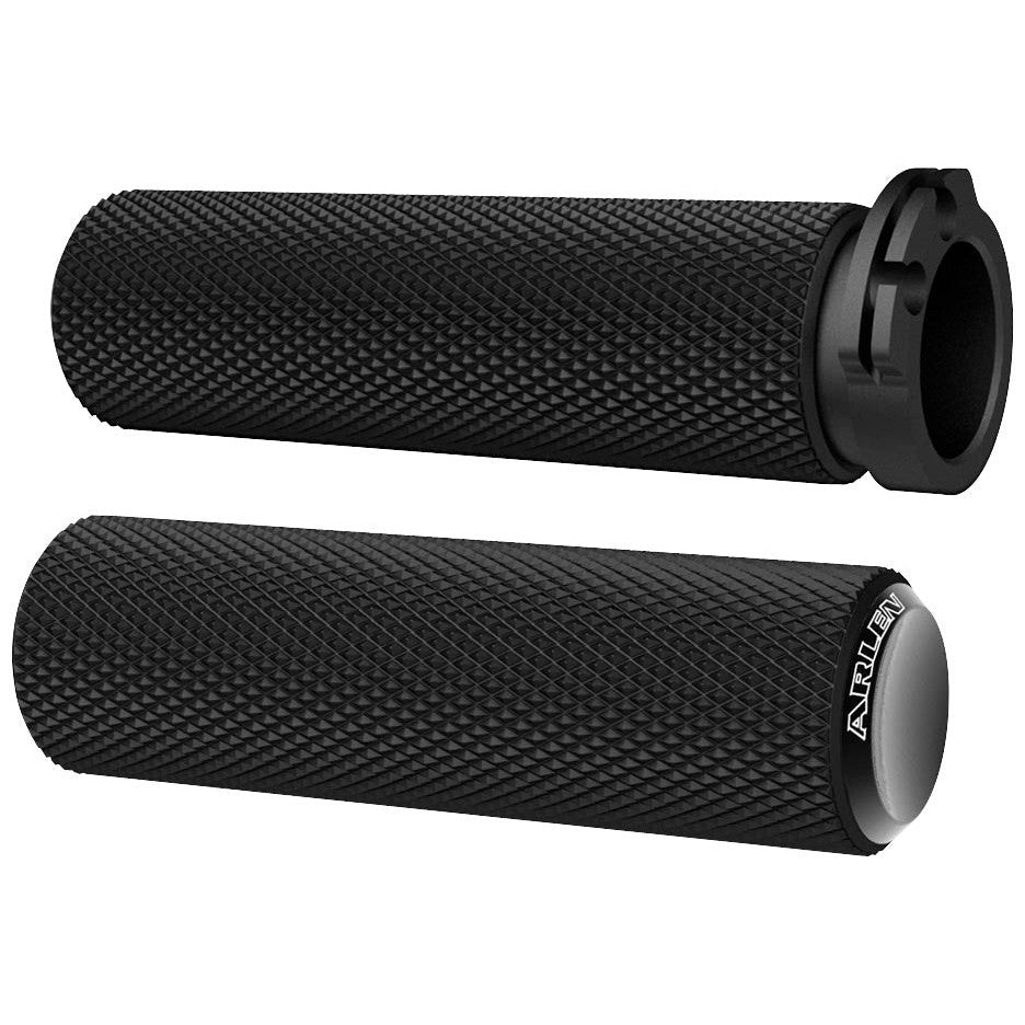 NEW Harley FXDF Dyna Fat Bob 2008-2014Knurled Fusion Grips Black by Arlen Ness