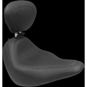 Mustang Wide Tripper Solo Smooth Seat With Backrest Black For Harley-Davidson Softail Slim 2018-2021 79029