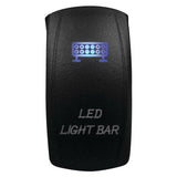 DragonFire Racing Laser-Etched Dual LED Switch - LED light bar on/off - Blue - 04-0062