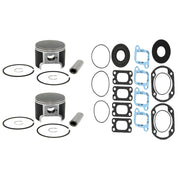 2 SPI Pistons, Full Gasket Kit Ski-Doo 440 MXZ Fan Touring .020 Over 68mm