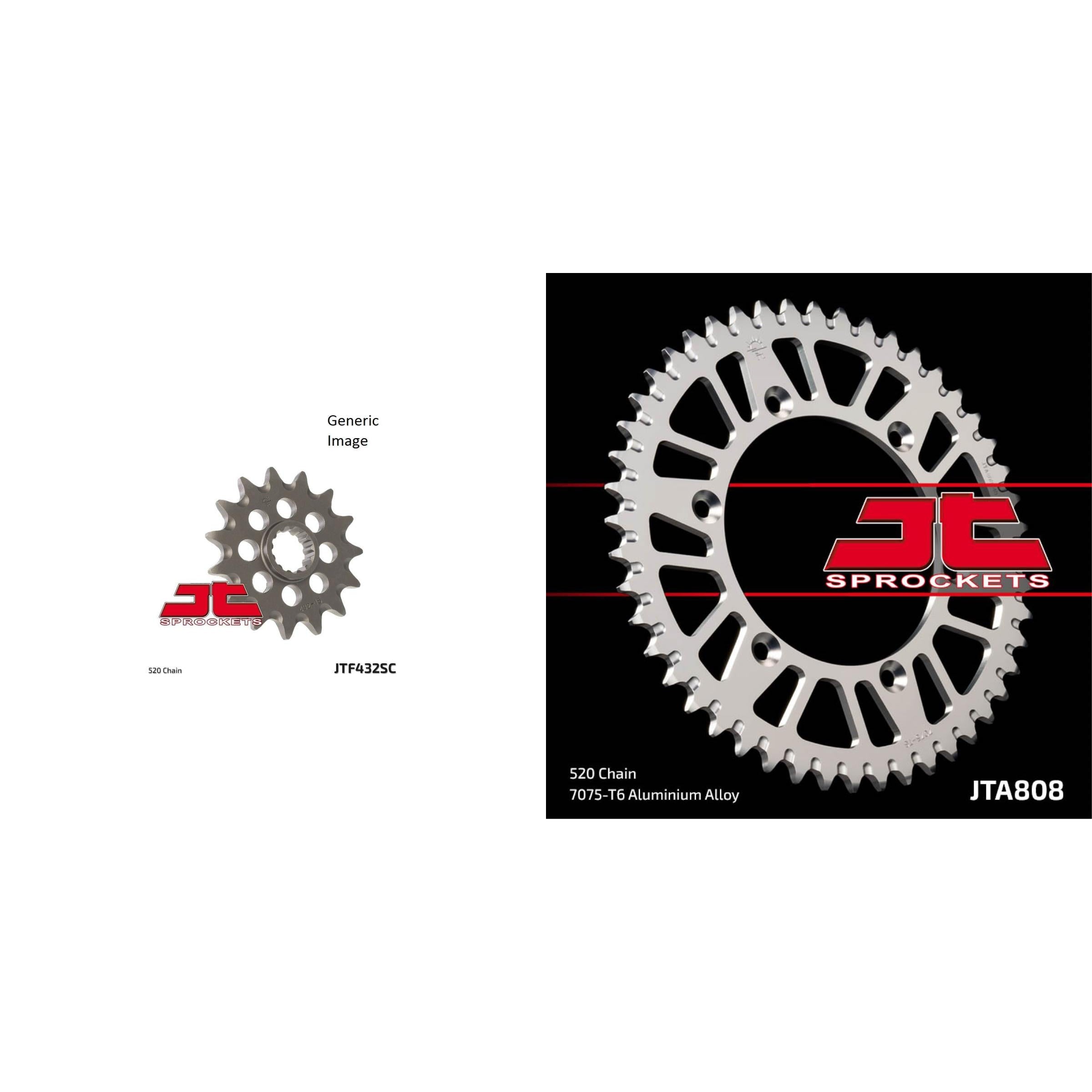 Front Steel and Rear Aluminum Sprocket Kit for OffRoad SUZUKI RM250 2001-2003