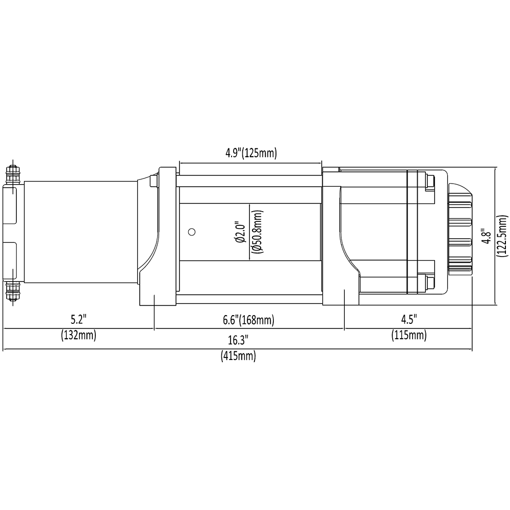 Winch Kit 4500 lb Wide For John Deere Gator XUV 835R ALL (Steel Cable)