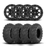 Rines ITP Hurricane de 14" en negro mate y neumáticos Mud Lite [28x10-14]