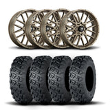 Rines ITP Hurricane de 15" de bronce y neumáticos Versa Cross XTR [33x10-15]