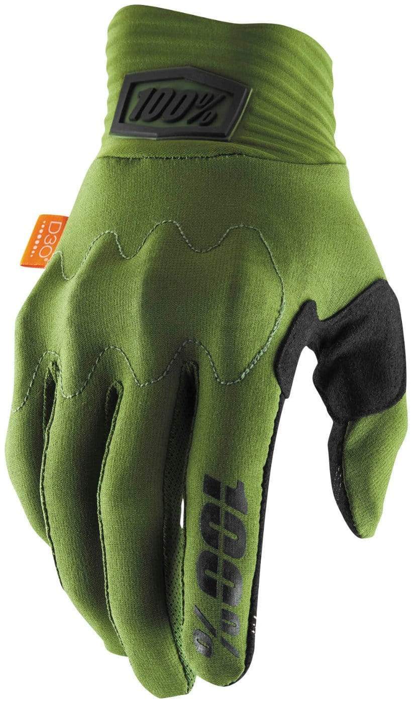 100% Apparel 100% Cognito Gloves Army Green/Black