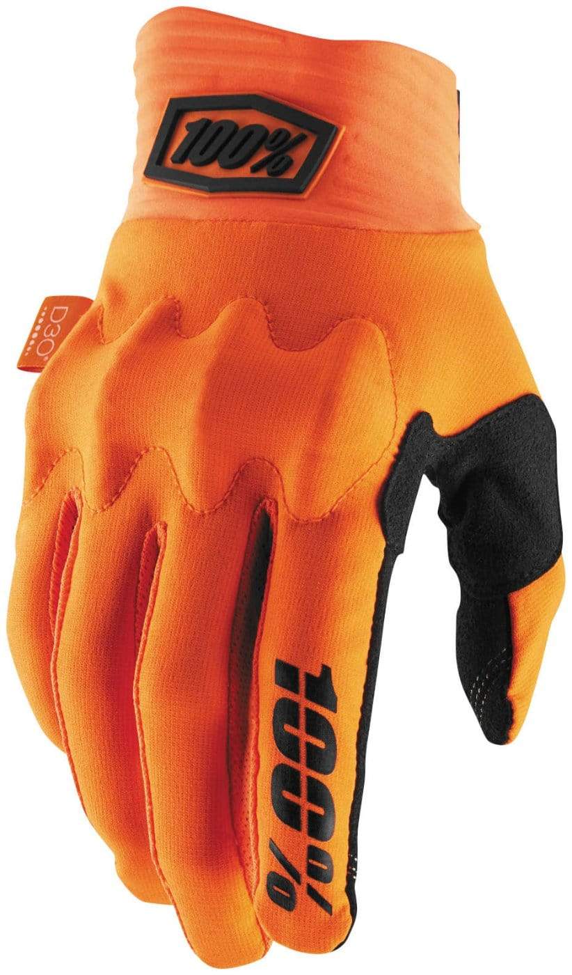100% Apparel 100% Cognito Gloves Fluorescent Orange/Black
