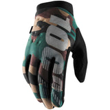 100% Men's Brisker Cold-Weather Gloves Camo/Black