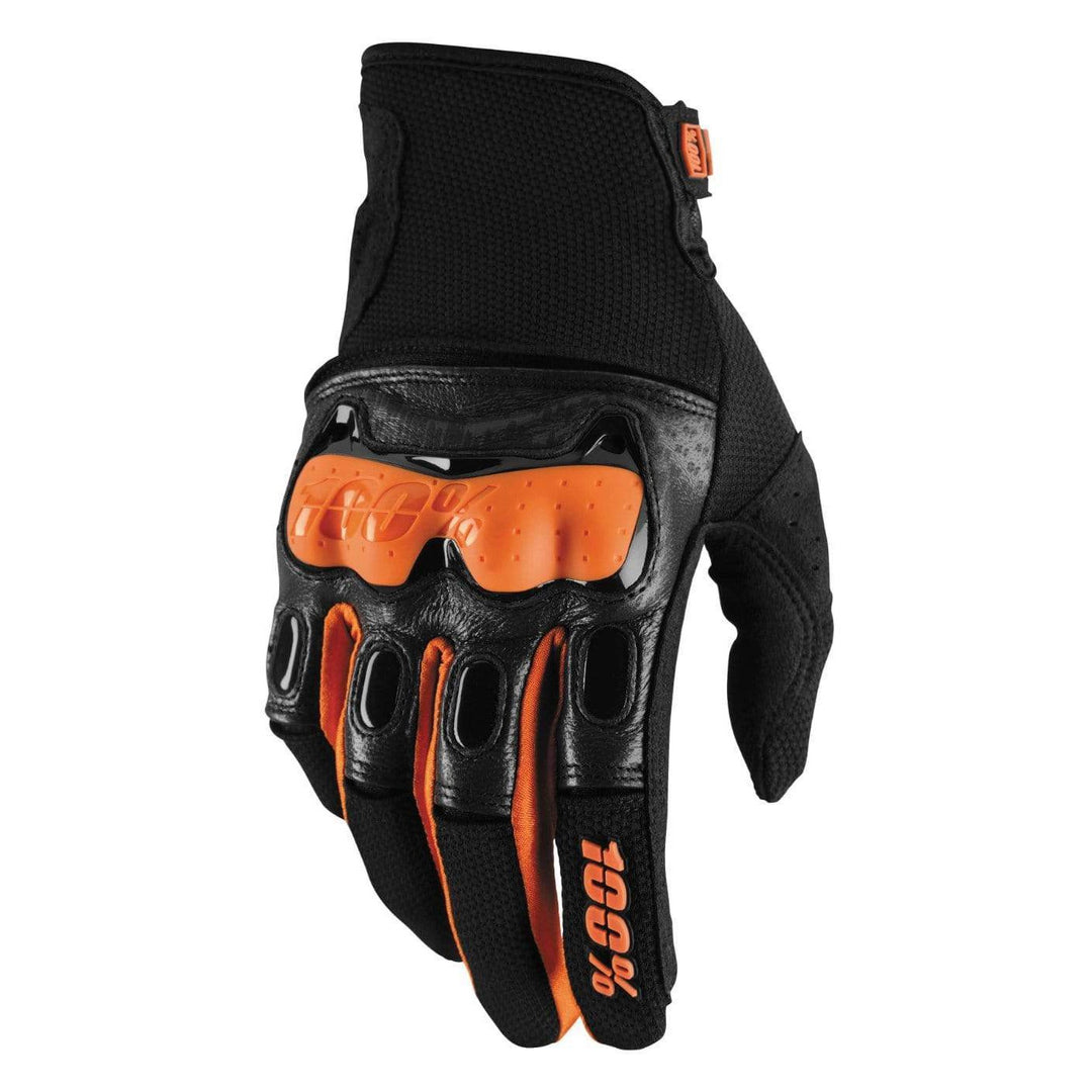 100% Apparel 100% Men's Derestricted Gloves Black/Orange