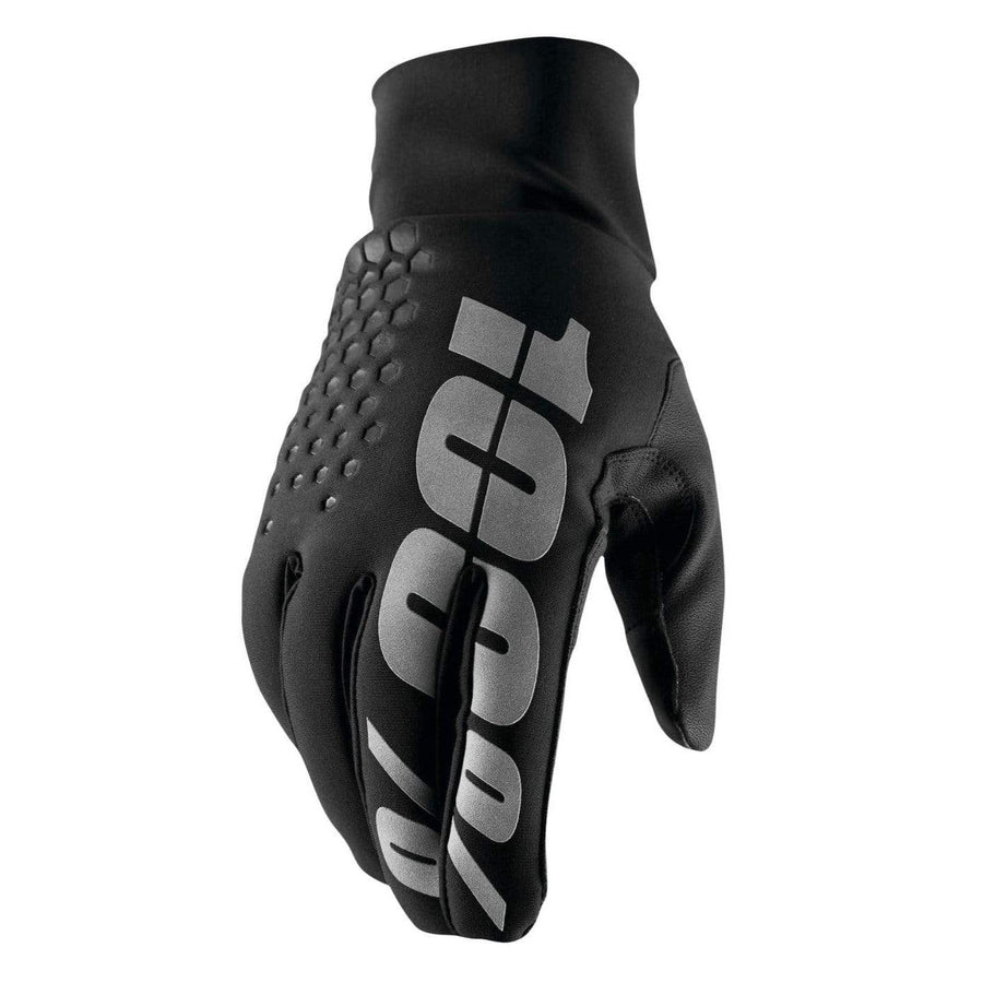 100% Apparel 100% Men's Hydromatic Waterproof Brisker Glove Black/Grey