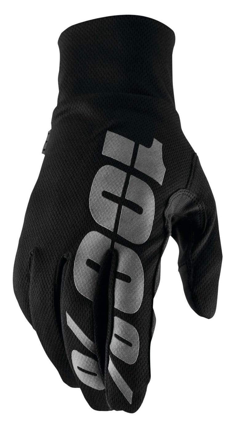 100% Apparel 100% Men's Hydromatic Waterproof Glove Black/Grey
