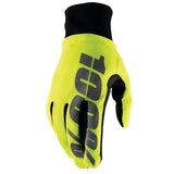 100% Men's Hydromatic Waterproof Glove Neon Yellow/Black/Grey