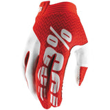 100% Men's iTrack Gloves Red/White