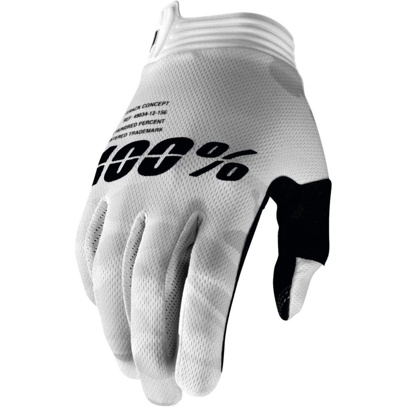 100% Apparel 100% Men's iTrack Gloves White Camo