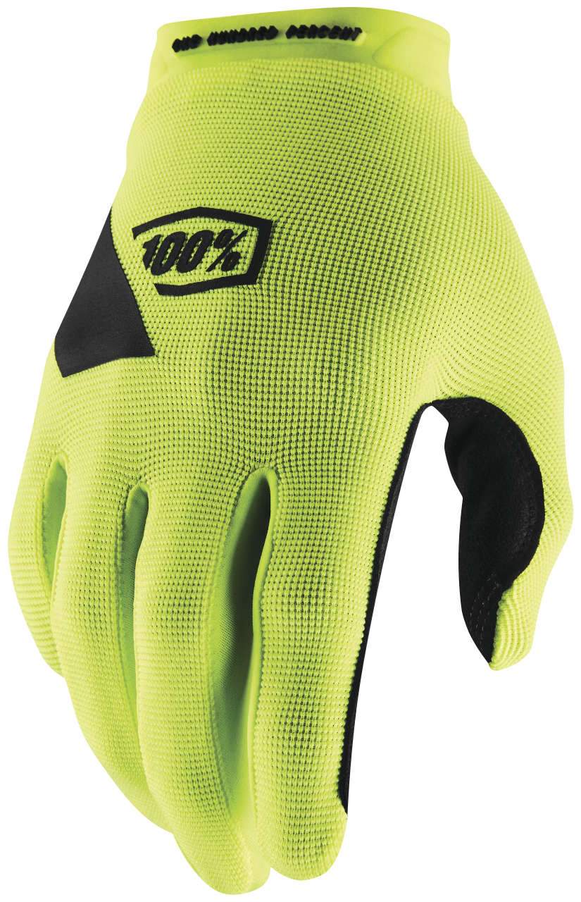100% Apparel 100% Men's Ridecamp Glove Fluorescent Yellow