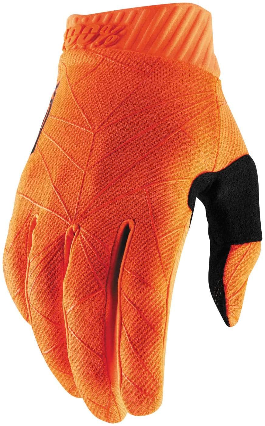 100% Apparel 100% Men's Ridefit Gloves Fluorescent Orange/Black