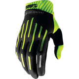 100% Men's Ridefit Gloves Fluorescent Yellow/Charcoal