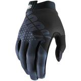 100% Youth iTrack Gloves Black/Charcoal