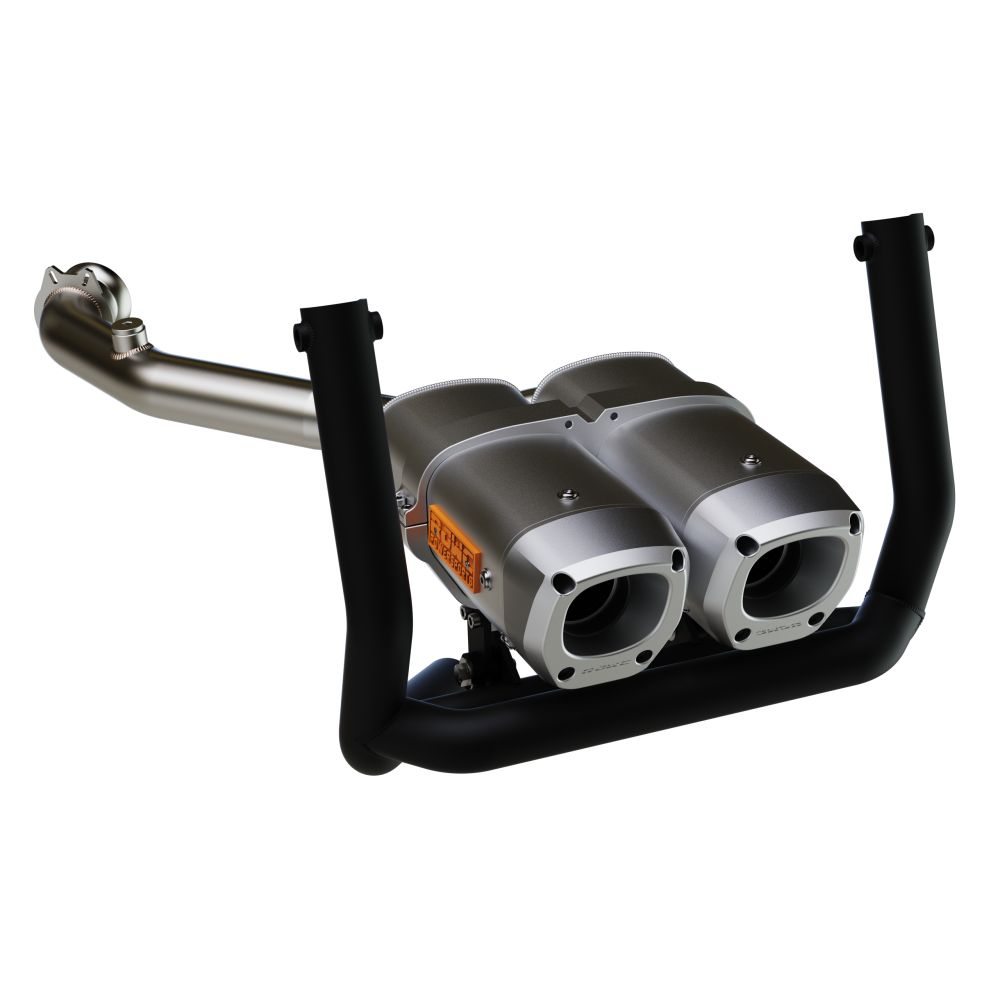 RJWC APX Dual Slip-On Exhaust with Bumper For Can-Am Outlander 500/700 2023-2024