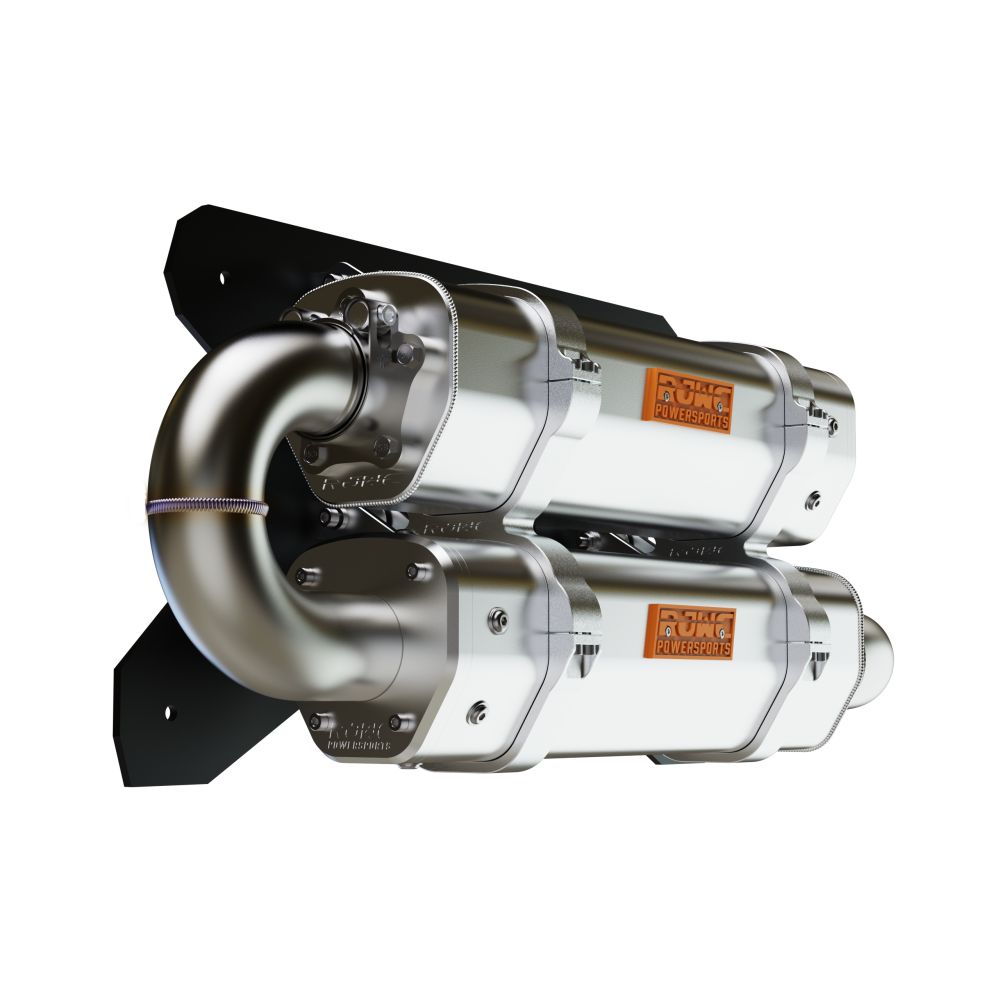 RJWC Dual APX Quiet Exhaust For Naturally Aspirated Polaris RZR RS1 2018-2024