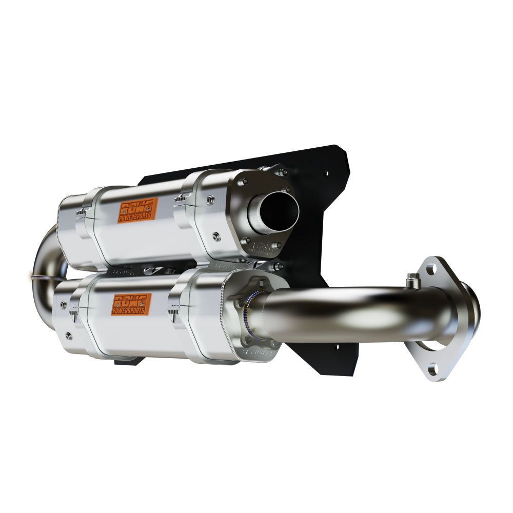 RJWC Dual APX Quiet Exhaust For Naturally Aspirated Polaris RZR RS1 2018-2024