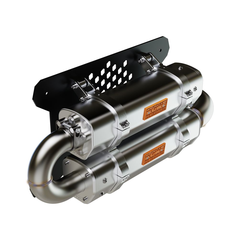 RJWC Dual APX Quiet Exhaust For Naturally Aspirated Polaris RZR RS1 2018-2024