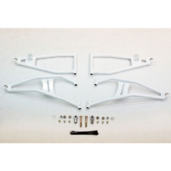 High Lifter Front Forward Upper And Lower White Control Arms For Polaris Models MCFFA-RZR1-1-B