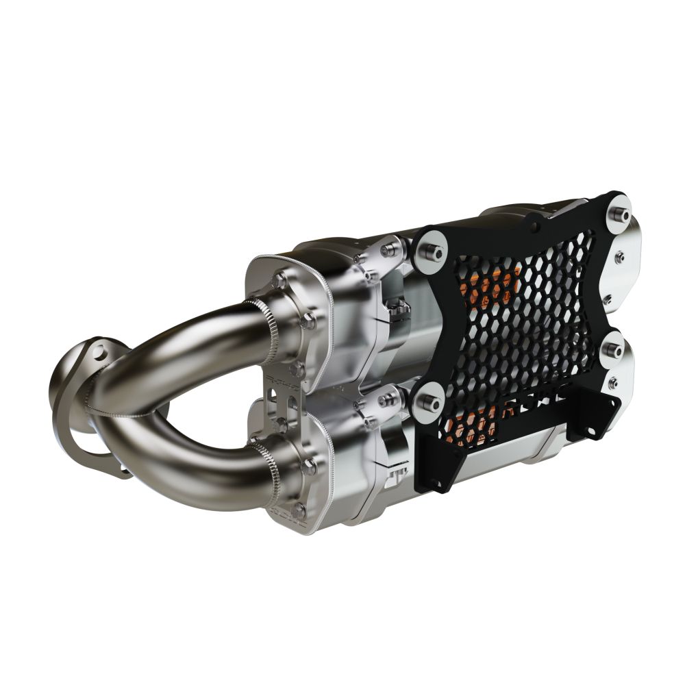 RJWC Stacked Dual Slip-On Exhaust For CF-Moto ZFORCE 950/1000 SPORT 2020-2024