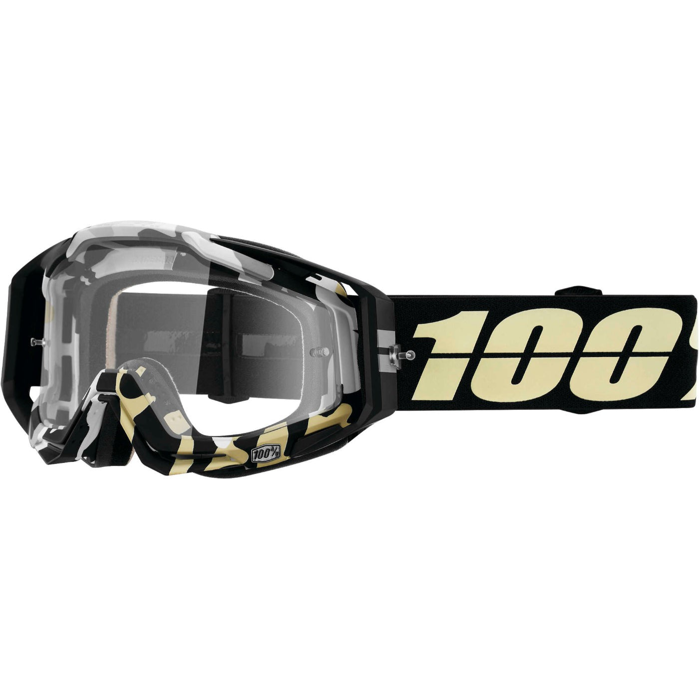 100% Gen1 Racecraft Goggles Ergoflash with Clear Lens - 50100-336-02