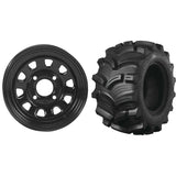 Set of 2 Mounted Wheel and Tire Kit Wheel: 12x7 5+2 4/110 Tire: 26x10-12 6 Ply