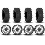 Llantas System 3 ST-3 con beadlock simulado en gris metalizado de 20" y neumáticos XM310 para barro extremo [34x9-20]