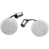 Insertos de intermitentes traseros LED Kuryakyn LuminEZ para Harley-Davidson en negro 2938