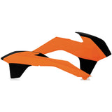 Acerbis Orange/Black Radiator Shrouds for KTM - 2314251008