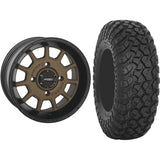 Set of 2 Mounted Wheel and Tire Kit Wheel: 14x7 4+3 4/156 Tire: 28x10-14 8 Ply