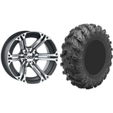 Set of 2 Mounted Wheel and Tire Kit Wheel: 12x7 4+3 4/156 Tire: 26x9-12 8 Ply