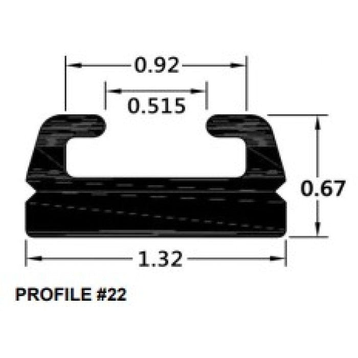 SPI Black Slide Runner Profile 22 56" 222-56-80