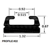 SPI Black Slide Runner Profile 22 56" 222-56-80
