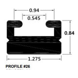 SPI Black Slide Runner Profile 26 56" 226-56-80