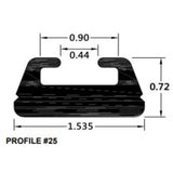 SPI Black Slide Runner Profile 25 66" 425-66-80