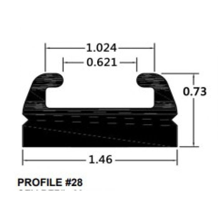 SPI Black Slide Runner Profile 28 66" 428-66-80