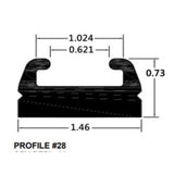 SPI Black Slide Runner Profile 28 66" 428-66-80