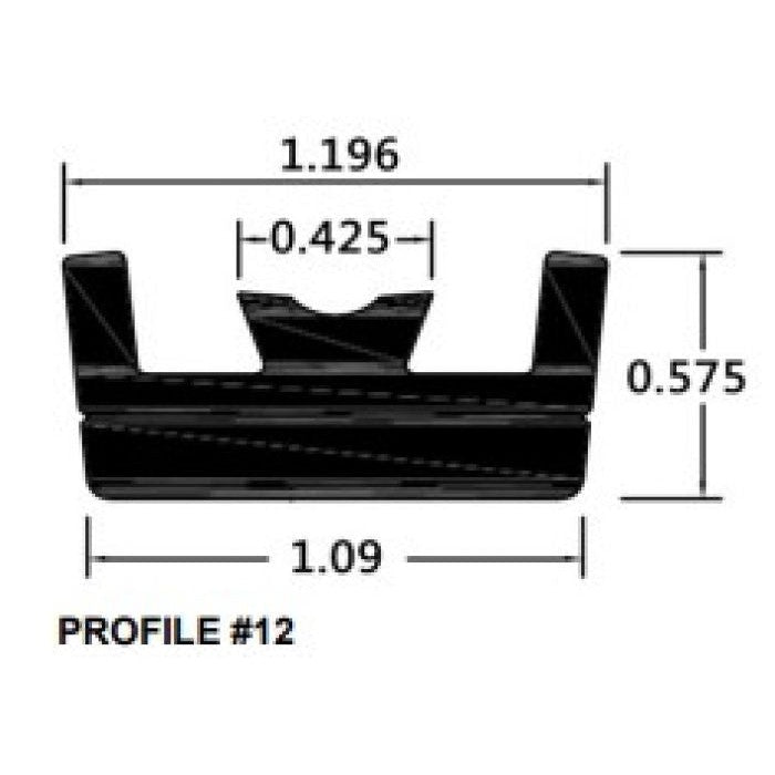 SPI Black Slide Runner Profile 12 54 5/8" 612-56-80
