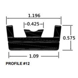 SPI Black Slide Runner Profile 12 54 5/8" 612-56-80