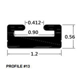 SPI Black Slide Runner Profile 13 41.5" 613-41-80