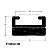 SPI Black Slide Runner Profile 20 66" 620-66-80